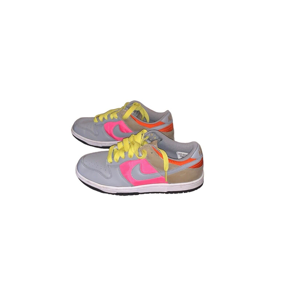 Nike Air Dunk Low Gray Laser*RARE YELLOW LACE*Pink Womens 6~2007 - Picture 10 of 15